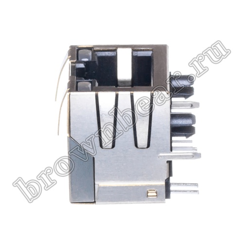 Разъём RJ-45 гнездо на плату, 8P8C,  2 светодиода (красный-зеленый), экранированный, тип 18 TJ18-L8P8C-5 фото 8