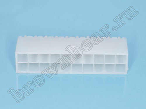 Разъем питания Mini-Fit 20 контактов, вилка на плату, шаг 4,2мм MF-20MA фото 4