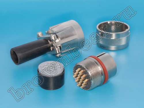Разъем Amphenol серии 97B, ACA-B, 14 контактов, розетка на кабель, тип 20, байонет 97B3106F-20-27S(A23) фото 4