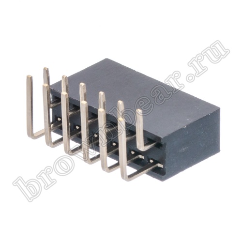 Разъем 2х 6(м) для пайки на плату прям угол фото 3