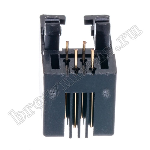 Разъем RJ-10 гнездо на плату, 4P4C, тип 4/1 TJ4-4P4C фото 4
