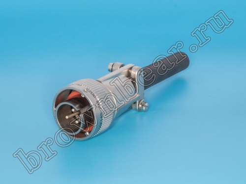 Разъем Amphenol серии 97B, ACA-B, 3 контакта, вилка на кабель, тип 14S, байонет 97B3106F-14S-7P(A23)