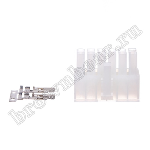 Разъем питания Mini-Fit 12 контактов, гнездо на кабель, шаг 4,2мм MF-12F фото 8