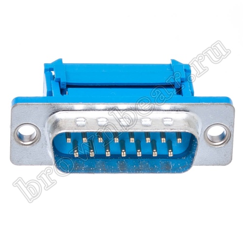 Разъем D-SUB  15 контактов, вилка на плоский кабель DI-15M фото 3