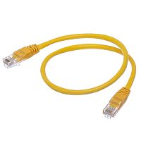 Патч-корд UTP RJ-45, категория 5e, литой, 0.5 метра, желтый 