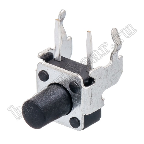 Кнопка тактовая угловая, 6x6 мм мм, h=8, 2 контакта SWT-7-80