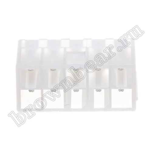 Разъем питания Mini-Fit 10 контактов, вилка на плату, шаг 4,2мм MF-10MA/2 фото 2