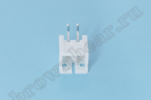 Разъем питания 2 контакта, вилка на плату, прямой угол, шаг 2.0 мм MW-2MR фото 4