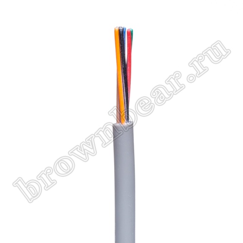 Кабель сигнальный коммуникационный 6 проводов, 26AWG, бухта 50м, неэкранированный, серый SIN YU фото 2