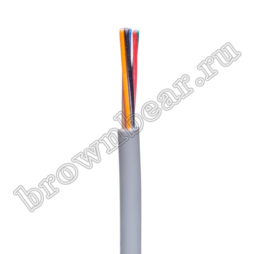 Кабель сигнальный коммуникационный 6 проводов, 26AWG, бухта 50м, неэкранированный, серый SIN YU фото 2
