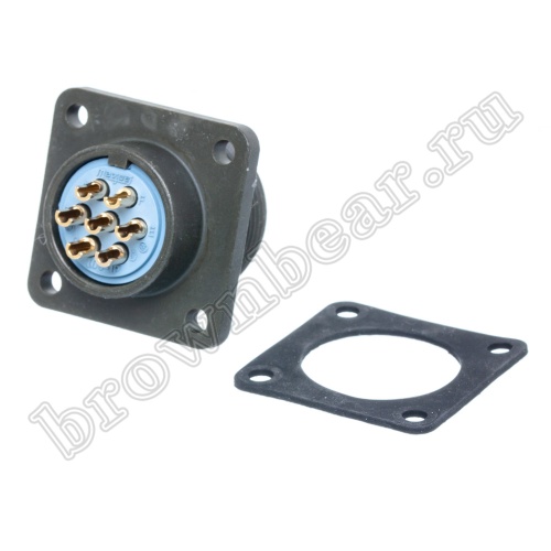 Разъём промышленный круглый MIL-5015 серии MS 7 контактов, вилка на блок фото 5