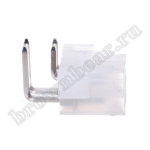 Разъем питания Mini-Fit 4 контакта, вилка на плату, прямой угол, под винты, шаг 4,2мм MF-4MRB фото 9