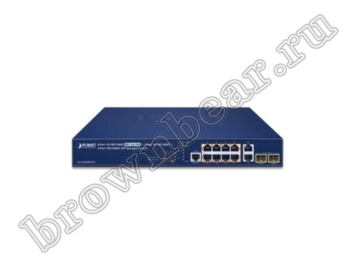 GS-5220-8P2T2S Управляемый L2+ коммутатор Planet, 8 портов 10/100/1000Мбит/с 802.3at РоЕ, 240 Ватт, 2 combo порта RJ-45/SFP 100/1000Мбит/с фото 3