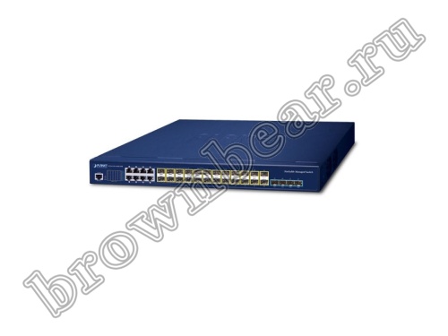 SGS-6310-16S8C4XR Управляемый L3 стекируемый коммутатор Planet, 16 портов 100/1000Мбит/с SFP, 8 портов TP/SFP combo 1000Мбит/с, 4 порта SFP+ 10Гбит/с фото 4
