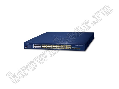 SGS-6310-16S8C4XR Управляемый L3 стекируемый коммутатор Planet, 16 портов 100/1000Мбит/с SFP, 8 портов TP/SFP combo 1000Мбит/с, 4 порта SFP+ 10Гбит/с фото 2
