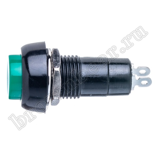 Кнопка с фиксацией, круглая на блок, НР, 220В, зеленая PSW-6FM-G фото 6