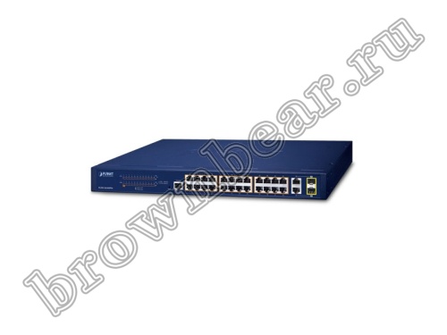 FGSW-2624HPS4 Управляемый L2 PoE коммутатор Planet, 24 порта 100Мбит/с, 2 комбо порта TP/SFP 1Гбит/с