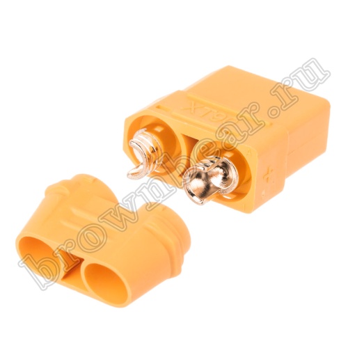 Разъем питания XT90 для АКБ, 2 контакта, розетка на кабель с кожухом XT90H-F.G.Y фото 8