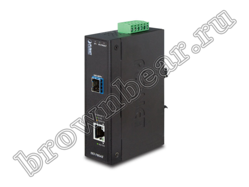 IXT-705AT Промышленный неуправляемый медиаконвертер Planet 1 порт 10G/5G/2.5G/1G/100M, 1 порт SFP+ 10Гб/с