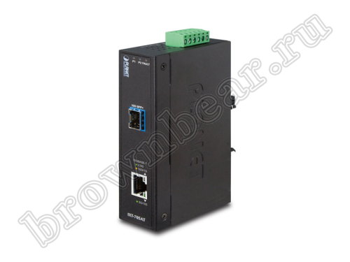 IXT-705AT Промышленный неуправляемый медиаконвертер Planet 1 порт 10G/5G/2.5G/1G/100M, 1 порт SFP+ 10Гб/с