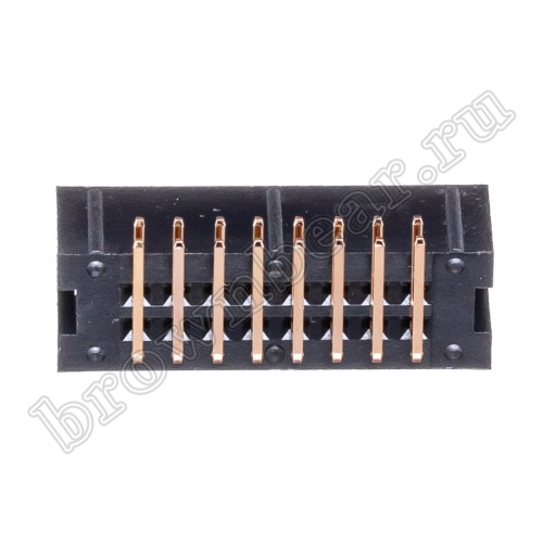 Разъем IDC 2х 8 вилка на плату, шаг 2.54мм, прямой угол BH-16R фото 4