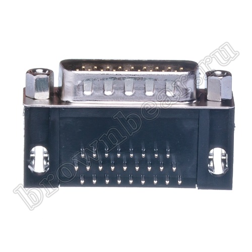 Разъем D-SUB  26 контактов высокой плотности, вилка на плату, прямой угол 7.2мм DHR-26M фото 6