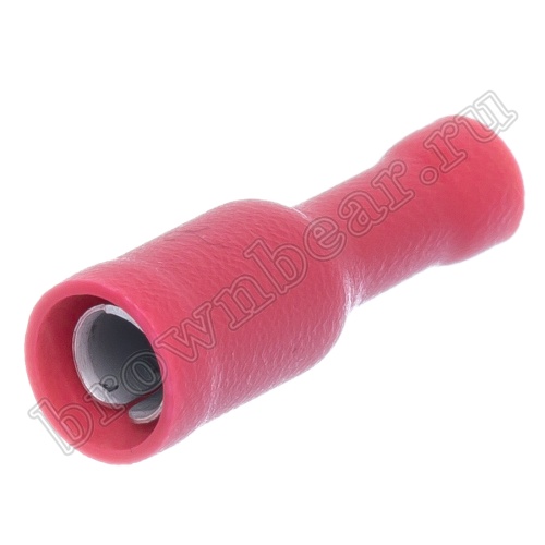 Клемма штекерная обжимная тип "B" 4.0 мм гнездо на провод 0.5 - 1.5 мм², изолированная, кратно 100шт. TBI-1.25-4F