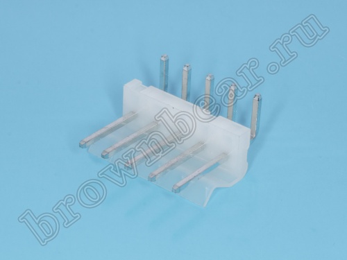 Разъем питания 5 контактов, вилка на плату прямой угол, шаг 5.08 мм MPW-5R