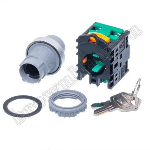 Селекторный переключатель управления с ключом, 3 позиции с фиксацией, 30 мм, НP TN2KS44-1AA фото 5