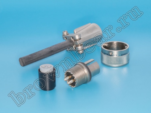 Разъем Amphenol серии 97B, ACA-B, 2 контакта, вилка на кабель, тип 12S, байонет 97B3106F-12S-3P(A23) фото 4