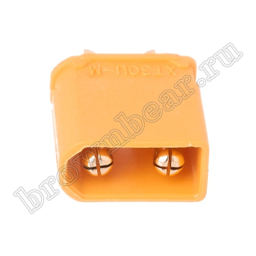 Разъем питания XT30 для АКБ, 2 контакта, штекер на кабель XT30U-M.G.Y фото 2