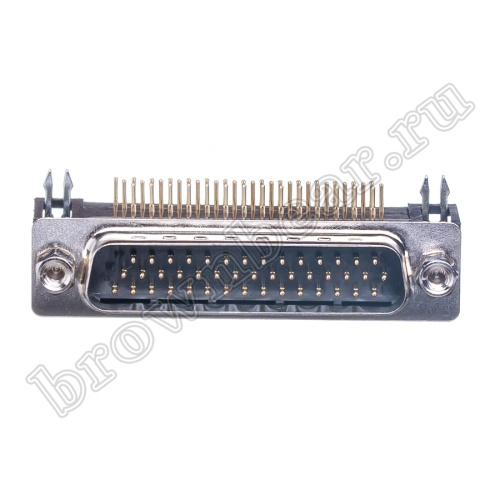Разъем D-SUB  44 контакта, вилка на плату, прямой угол DHR-44M фото 3