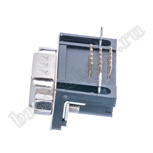 Разъем D-SUB  15 контактов высокой плотности, вилка на плату, прямой угол DHR-15M фото 3