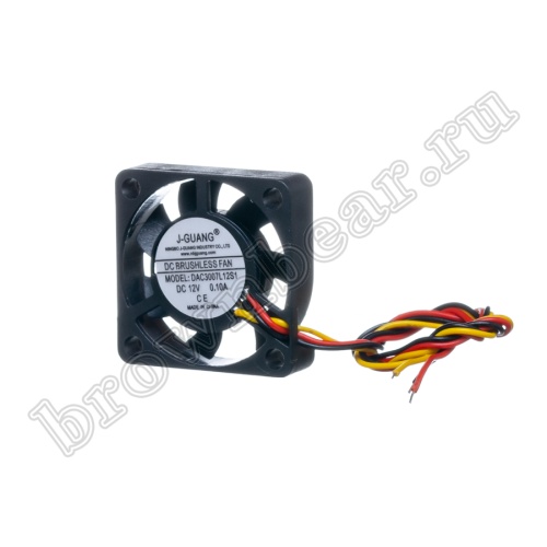 Вентилятор для корпуса 30х30х7, DC 12В, 0.10А, подшипник скольжения, датчик скорости FG, DAC3007L12S1 фото 5