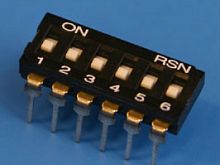 Переключатель Dip-Switch 6 контактных групп, монтаж в панель DIP (B012E)