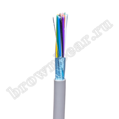 Кабель сигнальный коммуникационный 15 проводов, 26AWG, бухта 50м, экранированный, серый SIN YU фото 2