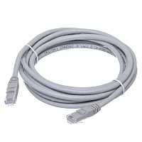 Патч-корд UTP RJ-45, категория 6, литой, 3 метра, серый 