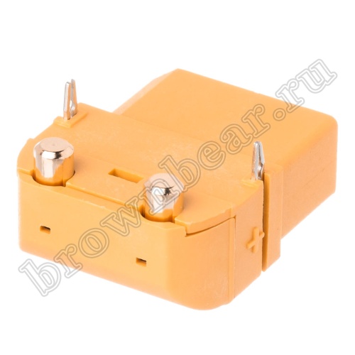 Разъем питания XT90 для АКБ, 2 контакта, розетка на плату угловая XT90PW30-F.G.Y фото 5