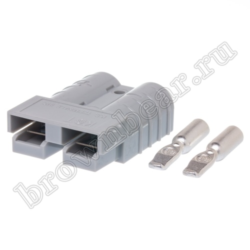 Разъем силовой "Андерсона" для АКБ, 45 А, серый XBMC2S-8-G