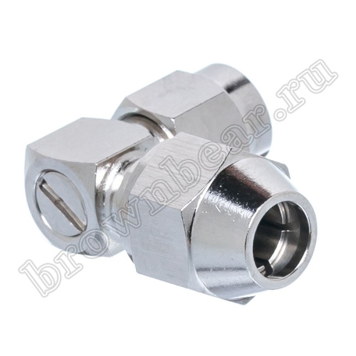 Разъем SMA штекер на кабель RG-58, угловой, пайка SMA-LS58P фото 4