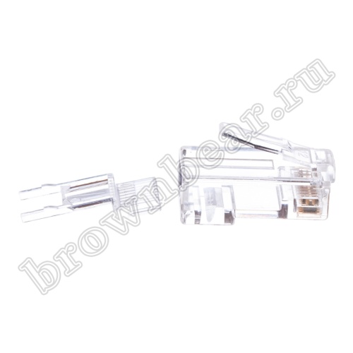 Разъём RJ-45 8P8C, 5 категории, для круглого кабеля, со вставкой, 3 зубца, тип Х TP5-8P8C фото 3
