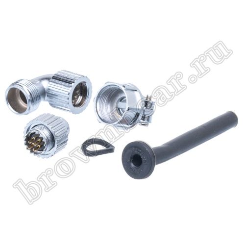 Разъём М14 4 контакта вилка на кабель, прямой угол фото 5