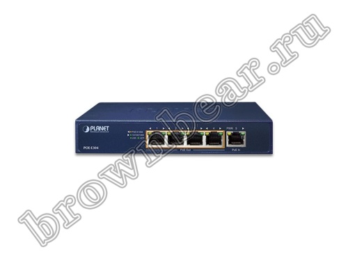 POE-E304 РоЕ удлинитель Planet 10/100/1000Мб/с IEEE 802.3bt PoE++ 95Вт, 4 порта 10/100/1000Мб/с IEEE 802.3af/at PoE фото 3