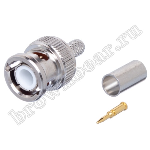 Разъем BNC штекер на кабель RG-58, обжимной BNC-C58P фото 4