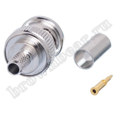 Разъем BNC штекер на кабель RG-58, обжимной BNC-C58P фото 3