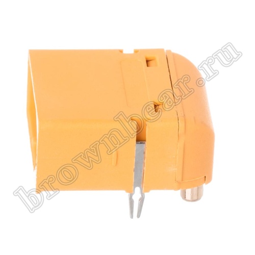 Разъем питания XT60 для АКБ, 2 контакта, штекер на плату угловой XT60PW30-M.G.Y фото 6