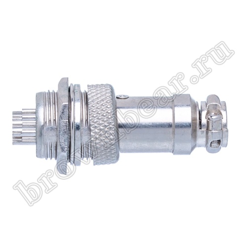 Разъем M16 7 контактов розетка на кабель, вилка на блок, тип GX16, комплект AC-M16-7 фото 6