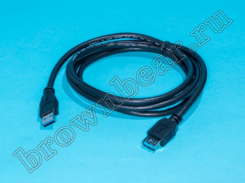Кабель (шнур) USB 3.0, тип А - A, вилка - гнездо, 1.8 метра фото 2