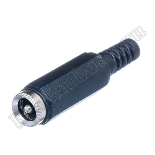 Разъем питания штырьковый DC гнездо 2.5 х 5.5 мм, на кабель c амортизатором DJK-00B