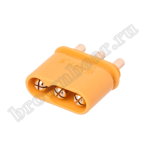 Разъем питания MR30 для АКБ, 3 контакта, штекер на плату MR30PB30-M.G.Y